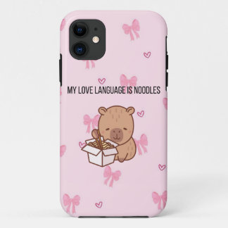 Case-Mate iPhone Case Ma langue d'amour est les nouilles | Kawaii Capyba
