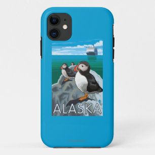Coques Pour iPhone Macareux observant un bateau de croisière