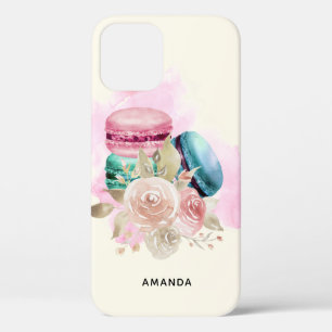 Case-Mate iPhone Case Macarons et fleurs colorés Aquarelle