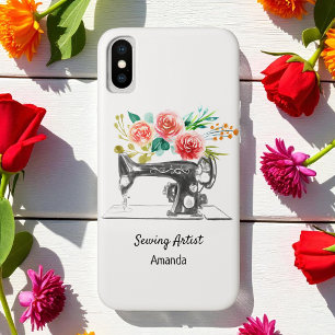 Case-Mate iPhone Case Machine à coudre Quilter noir blanc Tailor