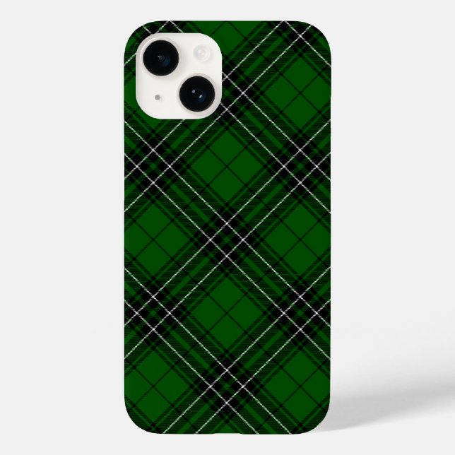 Coques Case-Mate iPhone MacLean Tartan vert et noir plaid (Verso)