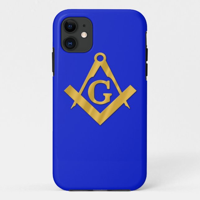 Coques Case-Mate iPhone Maçon - bleu maçonnique (Dos)