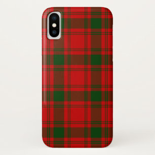 Coque iPhone X MacQuarrie tartan rouge vert carreau