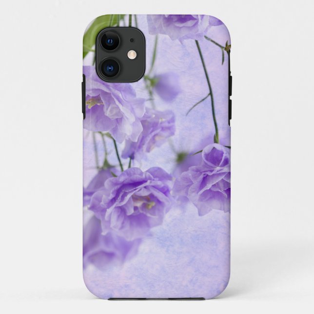 Coques Case-Mate iPhone Macro Fleurs Campanella Violet (Dos)