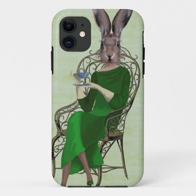 Coques Case-Mate iPhone Madame Bella Rabbit Taking Tea 3 (Dos)