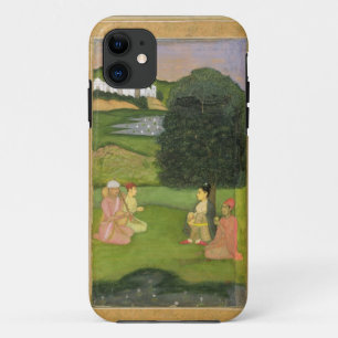 Coque iPhone 11 Madame et préposé écoutant la musique au couche