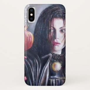 Coque iPhone X MAGDALEN ET POMEGRANATE Noir Blanc Rouge