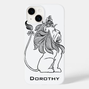 Coque Pour iPhone 14 Mage de l'âge vintage Oz, Lion peureux avec couron