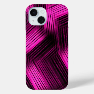 Coque Pour iPhone 15 Magenta Abstrait contemporain