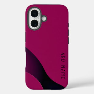 Coques iPhone 16 Magenta minimaliste Abstrait