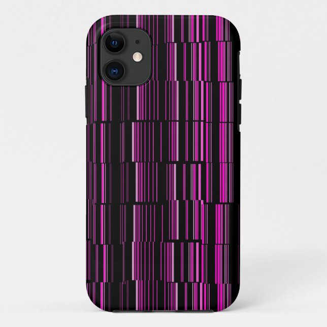 Coques Case-Mate iPhone Magenta moderne très Cool rayé (Dos)