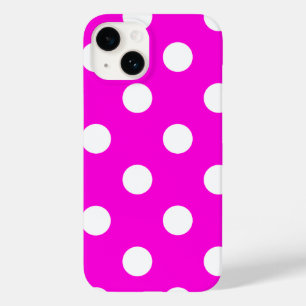 Coque Pour iPhone 14 Magenta pois #FF00DC