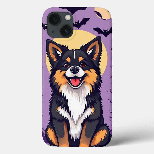 Coques Case-Mate iPhone Magie de chiot mignon et effrayant 🎃🐾 Halloween  (Verso)