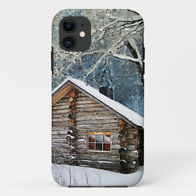 Coques Case-Mate iPhone Magie hivernale Rustique Cabine de billes (Dos)
