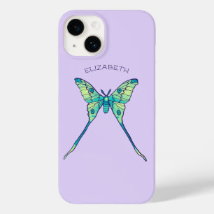 Coque Pour iPhone 14 Magie Moon Moth - Papillon pourpre Art