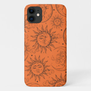 Case-Mate iPhone Case Magie Orange Vintage Céleste Soleil Lune Étoiles