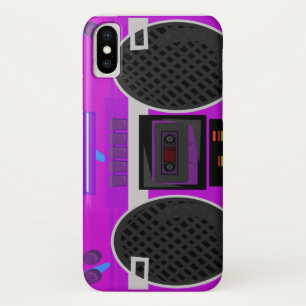 Etui iPhone Case-Mate Magnifique Boombox Violet des Années 80