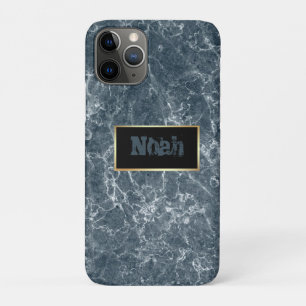 Case-Mate iPhone Case Magnifique Cool en marbre bleu foncé