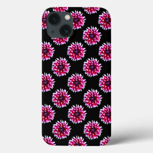 Etui iPhone 13 Magnifique fleur de dahlia rose motif de la nature