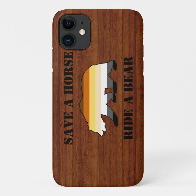 Coques Case-Mate iPhone Magnifique Gay Bear Fierté Enregistrer Un Cheval R (Dos)