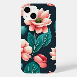 Coque Pour iPhone 14 Magnifique motif floral rose