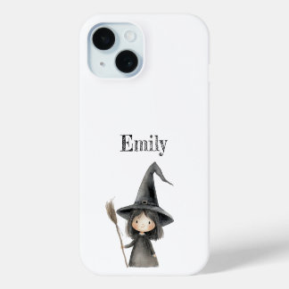 Coque Pour iPhone 15 Magnifique Sorcière personnalisée Halloween