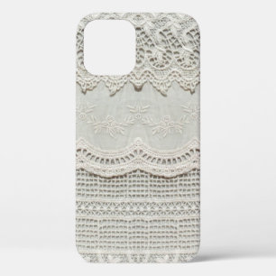 Case-Mate iPhone Case Magnifique, subtile, textile laqué blanc gros plan