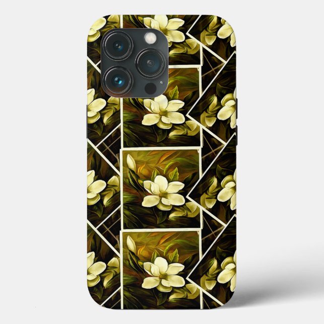Coques Case-Mate iPhone Magnolia Grandiflora Elégante Mashup Cadre (Verso)