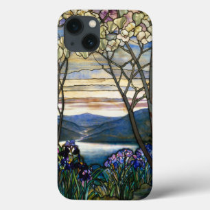 iPhone 13 Coque Magnolias et Irises Vitre