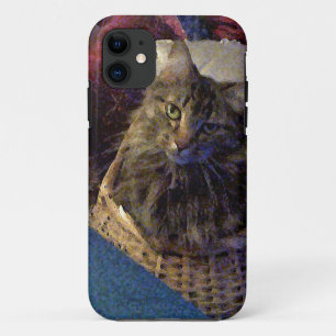 Coque iPhone 11 Maine Coon Tabby Cat