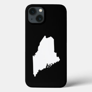 iPhone 13 Case Maine en blanc et noir