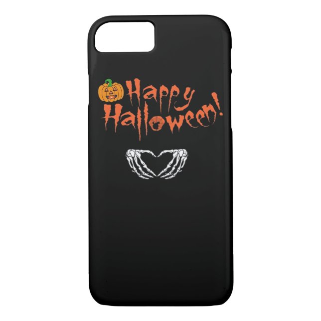 Coques Case-Mate iPhone Mains éffrayantes de squelette. Joyeux Halloween. (Dos)