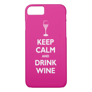 Etui iPhone Case-Mate Maintenez vin calme et de boissons (les roses