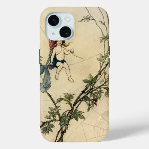 Coque Pour iPhone 15 Mais Puck était assis sur un fil d'araignée