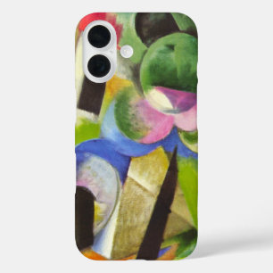 Coques iPhone 16 Maison avec des arbres par Franz Marc, Beaux-arts 