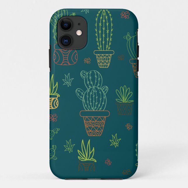 Coques Case-Mate iPhone Maison Plantes Cactus Illustration Boho Cactus (Dos)