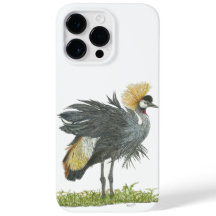 Majestic Gris Crowned Crane Couleurs d'eau