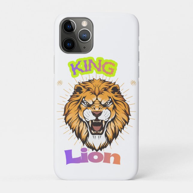 Coques Case-Mate iPhone Majestic King Lion Crowned Portrait Design (Dos)