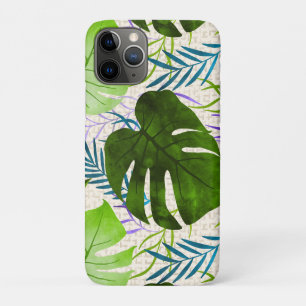 Case-Mate iPhone Case Maleah Monstera Tropical Hawaiian Aquarelle Vert