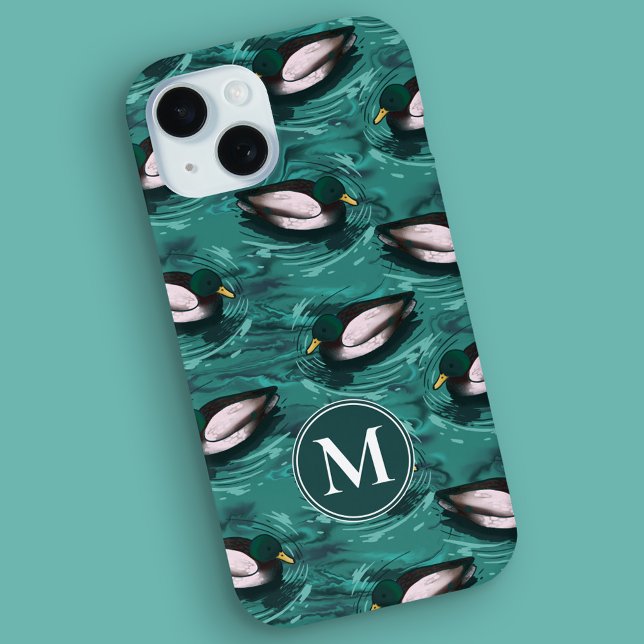 Coques Case-Mate iPhone Mallards La baignade dans le Motif aquatique (Mallard Pattern iPhone Case)