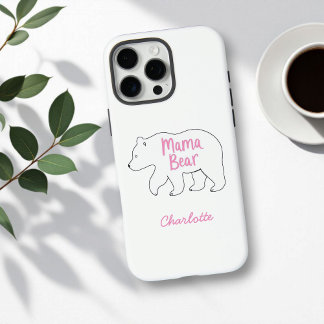Coques iPhone 16 Pro Max Mama Bear | Fête des Mères mignonnes et amusantes