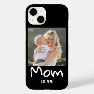 Coque Pour iPhone 14 Maman a établi un script photo noir