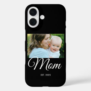 Coques iPhone 16 Maman a établi un script photo noir