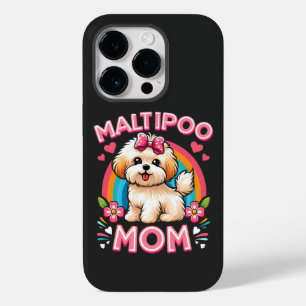 Coque Pour iPhone 14 Pro Maman Chien Maltipoo Pour Propriétaire De Chien Ma