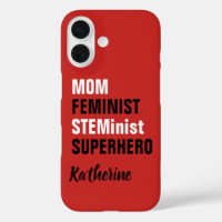 Maman Feminist STEM Superhero Nom Modèle