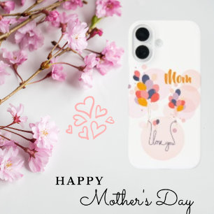 Coques iPhone 16 Maman Personnalisée Aquarelle Balloon iPhone 16 Co