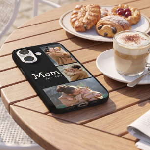 Coques iPhone 16 Maman Texte Gras Amusant 3 Photo Noir