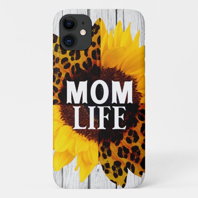 Coques Case-Mate iPhone Maman Vie tournesol avec le bois (Dos)