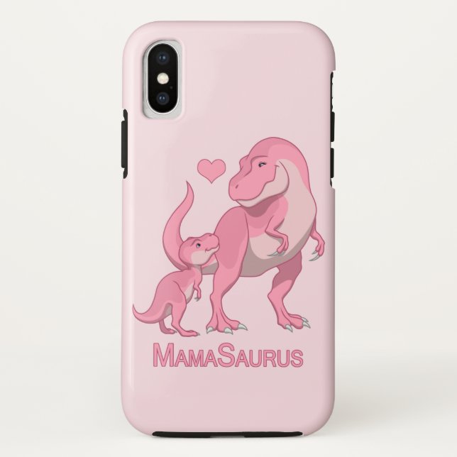 Coques Case-Mate iPhone MamaSaurus T-Rex et dinosaures de bébé (Dos)