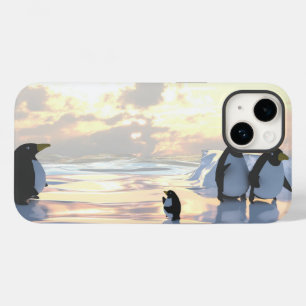 Coque Pour iPhone 14 manchots se détendant sur une banquise